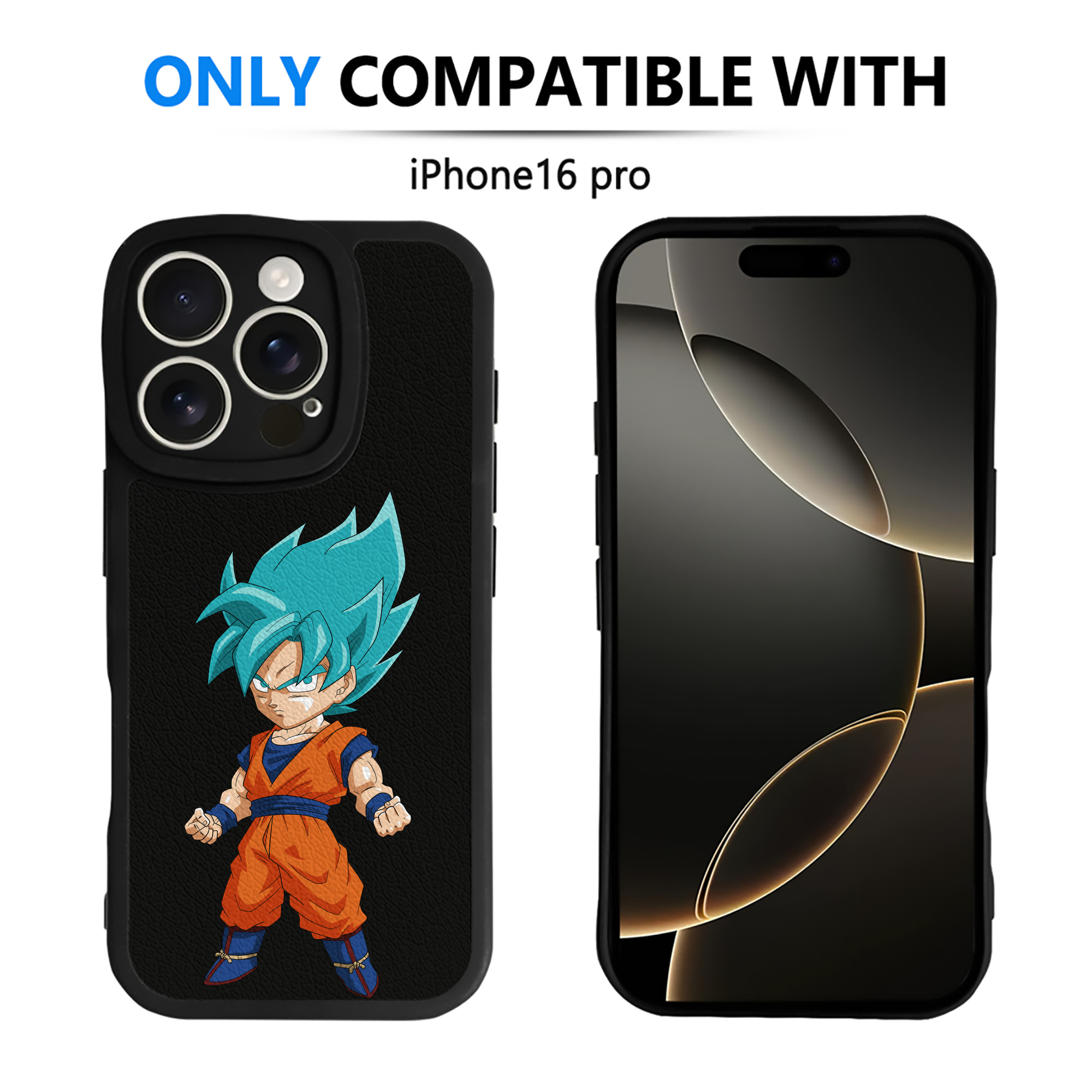 （画像用） ドラゴンボール 孫 悟飯（そんごはん）DRAGON BALL Son Gohan 【iPhone 16シリーズ対応】シリコンスマホケース（レザー調） 材質：シリコン